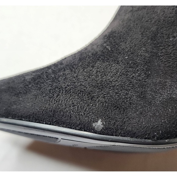Marc Fisher Point toe Block Heel Tall Vany Suede Boots Black 6.5 - Picture 2 of 14
